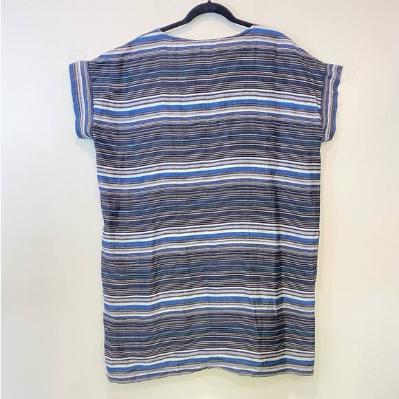 Studio 412 Oversized Boxy Pocket Summer Dress Medium Oversized Stripped - Picture 7 of 8